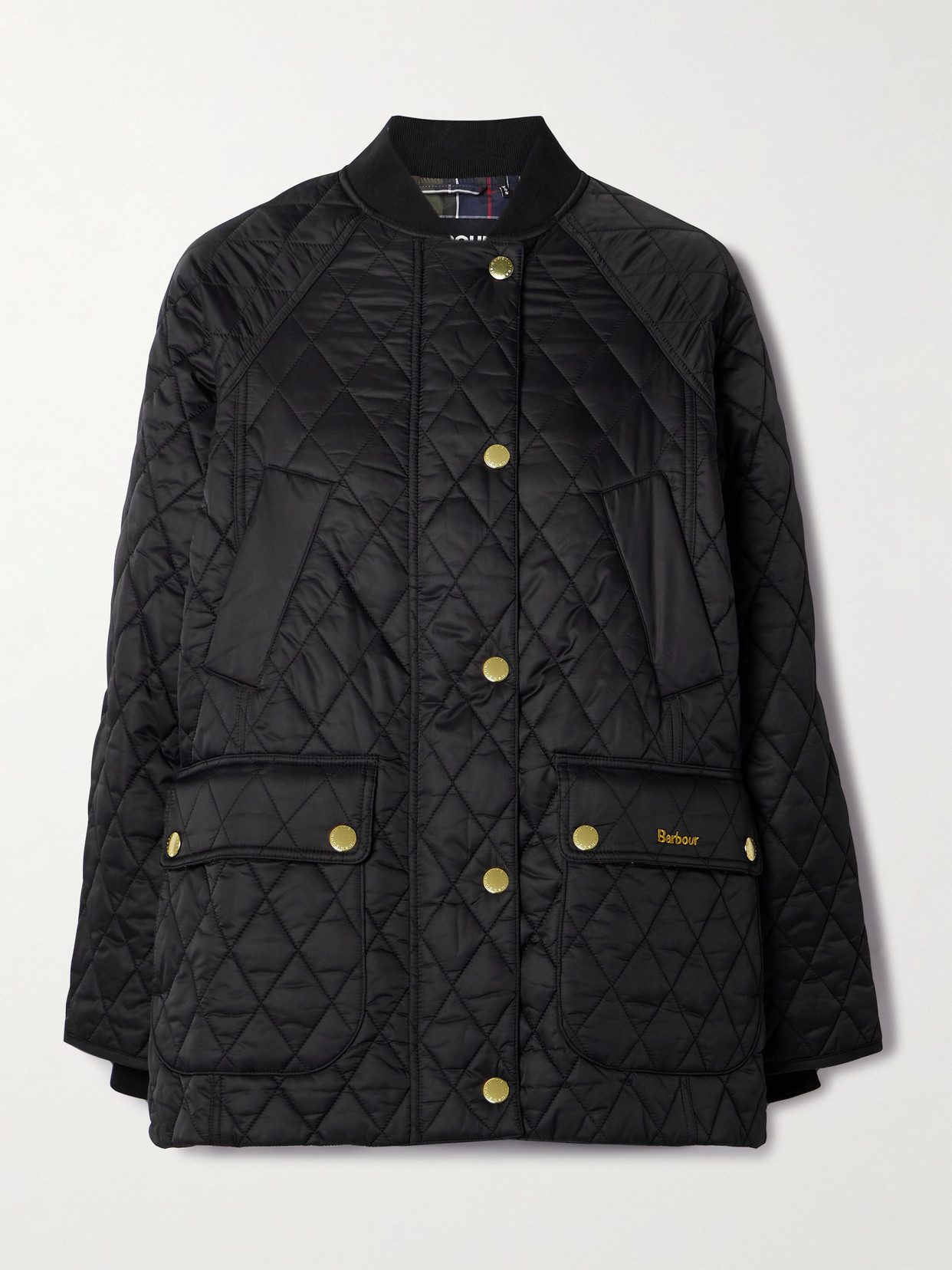 Barbour - Embroidered Padded Quilted Shell Jacket - Black