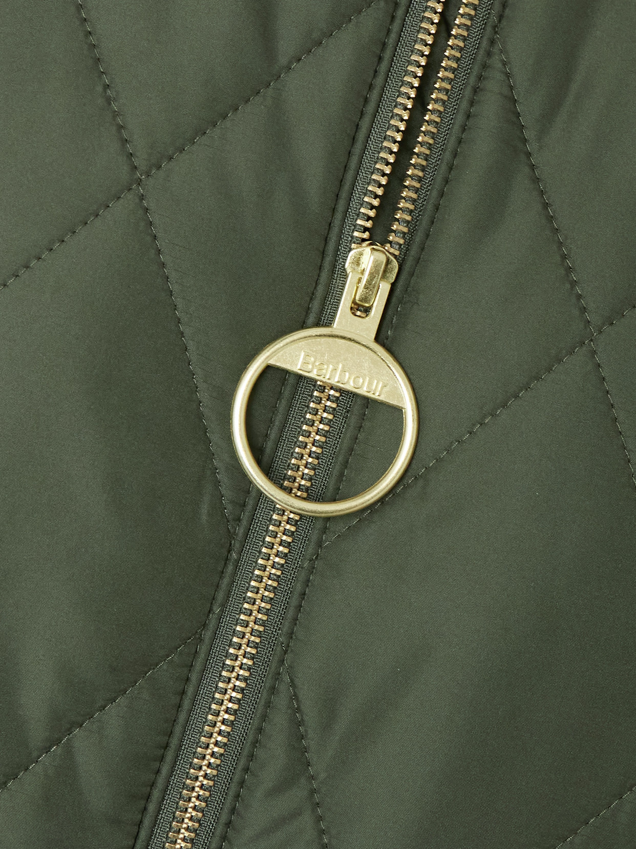 Barbour Malton Corduroy-trimmed Quilted Padded Shell Coat In Green