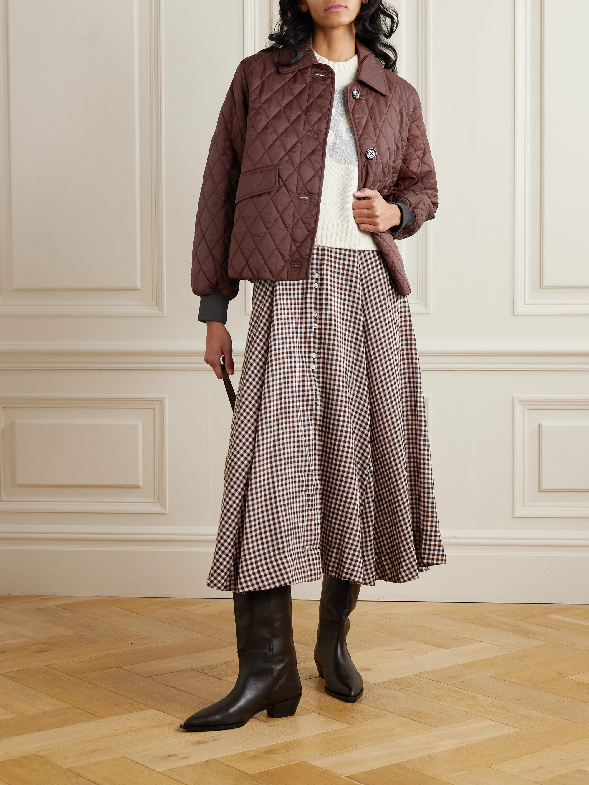 BARBOUR - + Alexa Chung Jamie quilted shell jacket | Plush