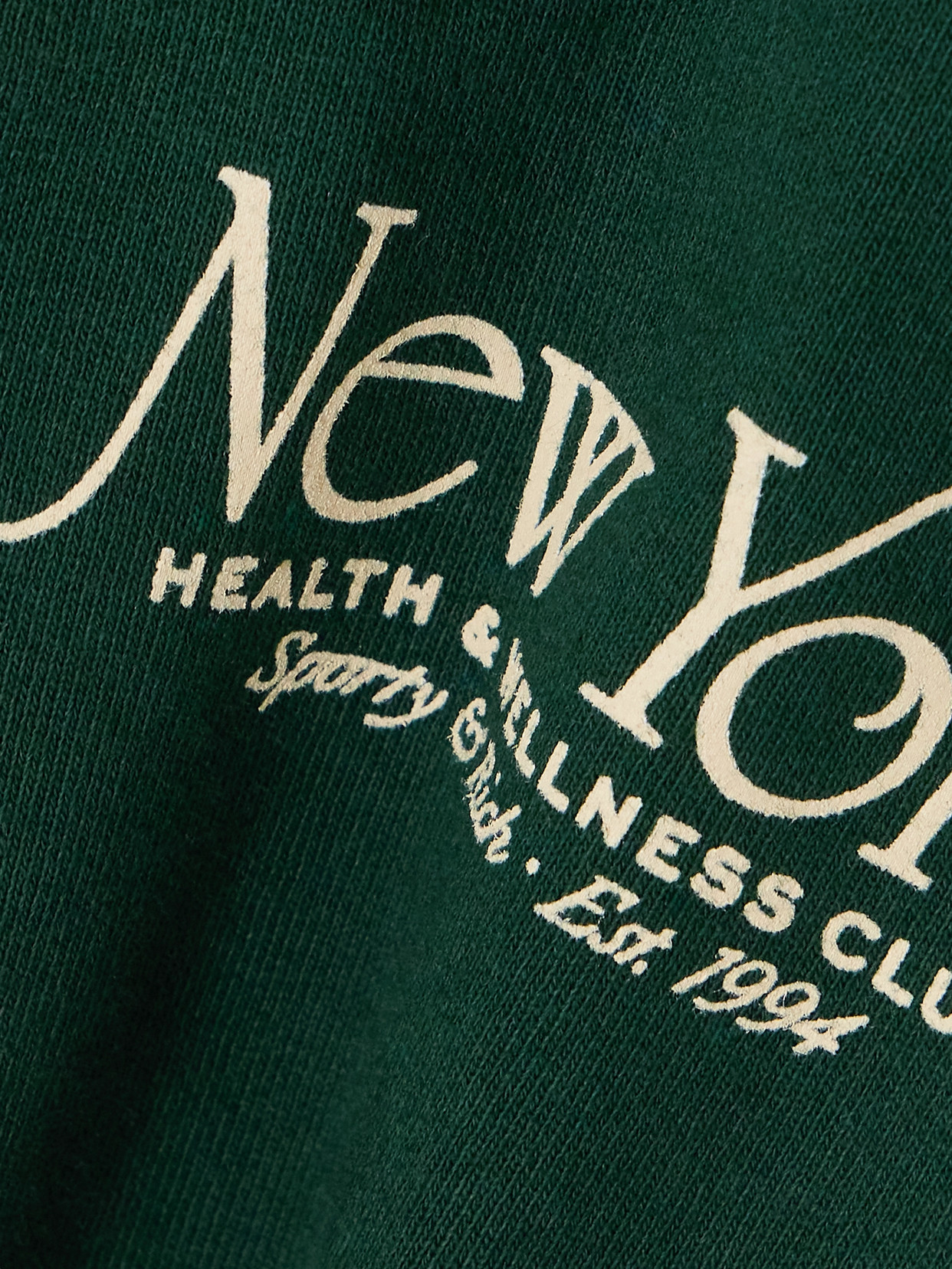 Sporty And Rich Ivy League Printed Cotton-jersey Sweatshirt In Green