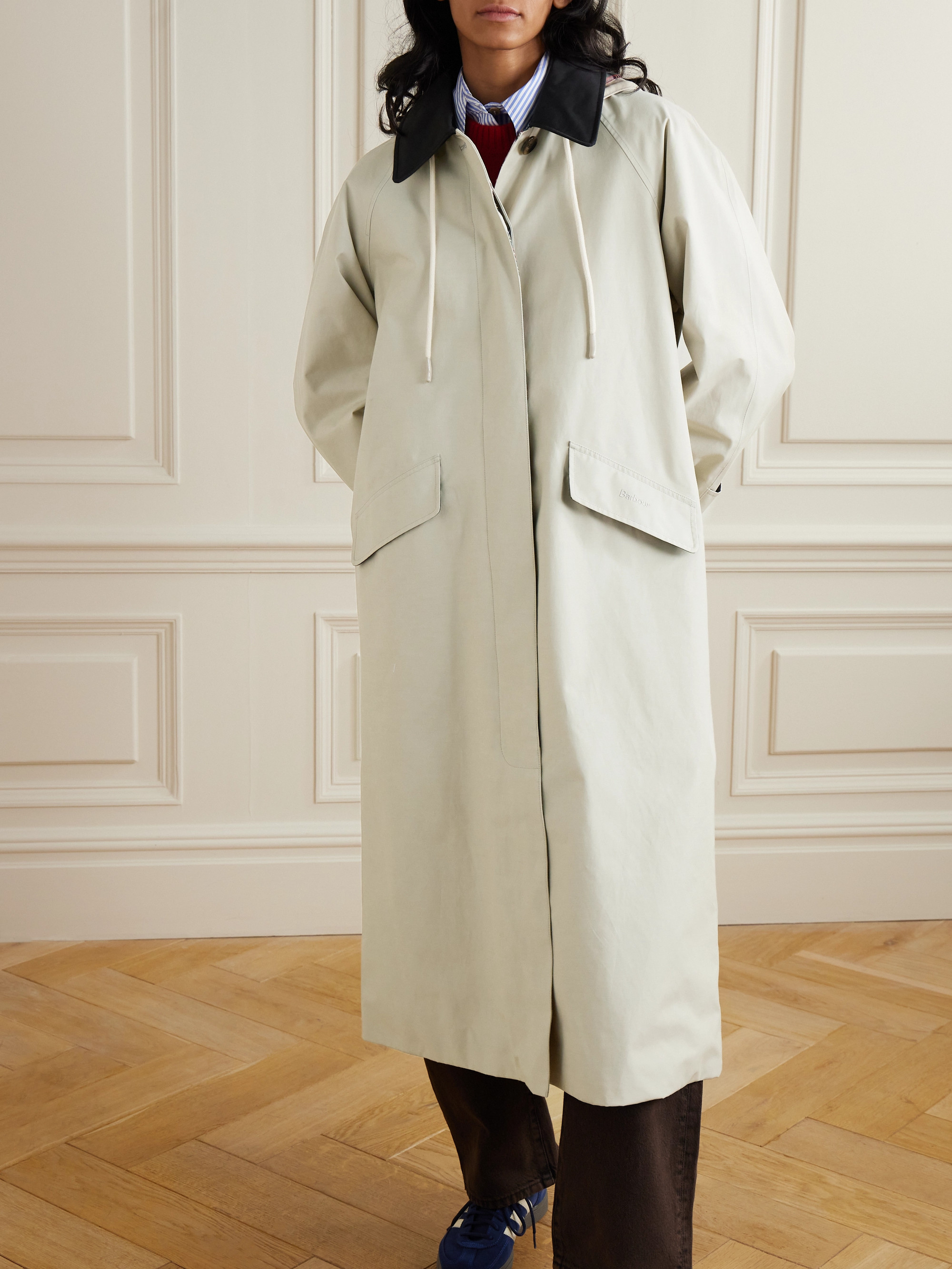BARBOUR - + Alexa Chung Natalie cotton-gabardine trench coat | Plush