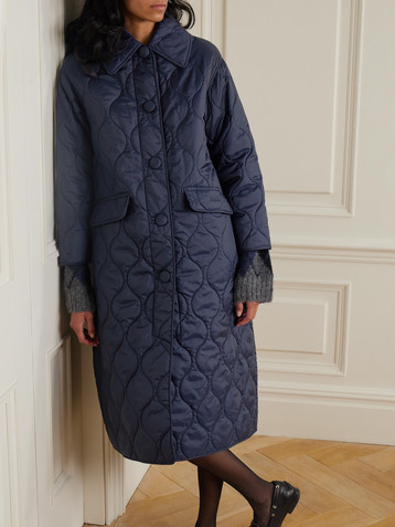 BARBOUR + Alexa Chung Amy quilted shell coat