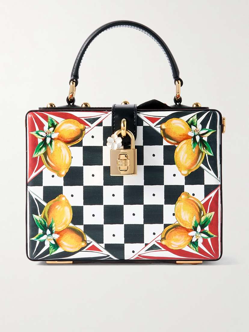 Dolce & Gabbana Box Mini Printed Leather Tote