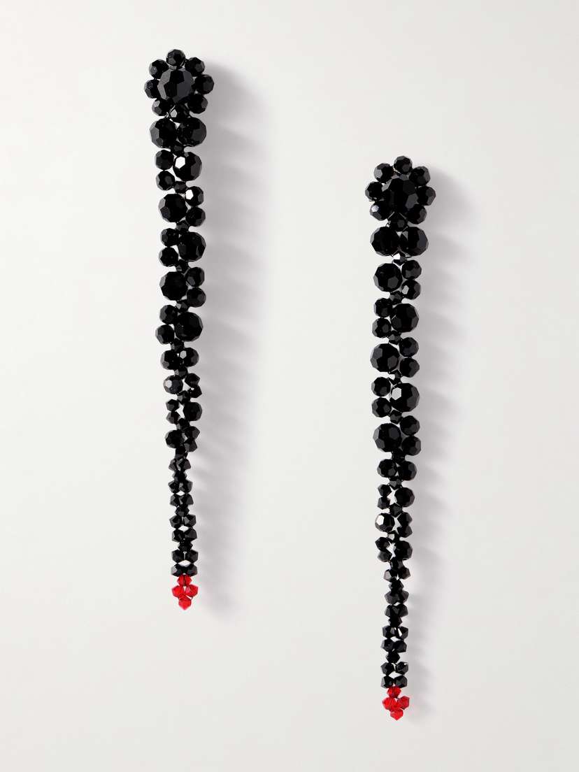 Simone Rocha Drip Gold-tone Crystal Earrings