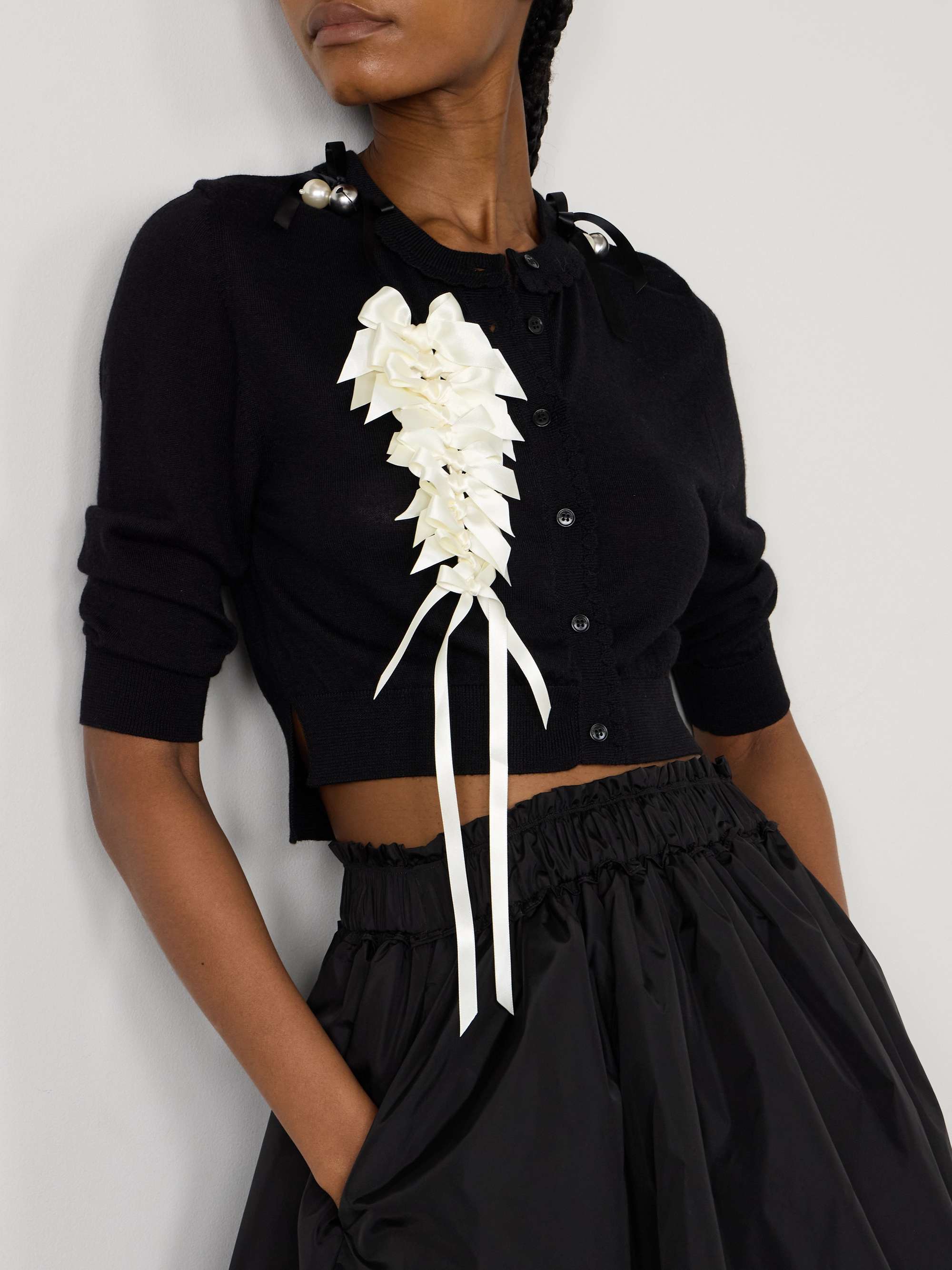 SIMONE ROCHA Bow-embellished satin brooch | NET-A-PORTER