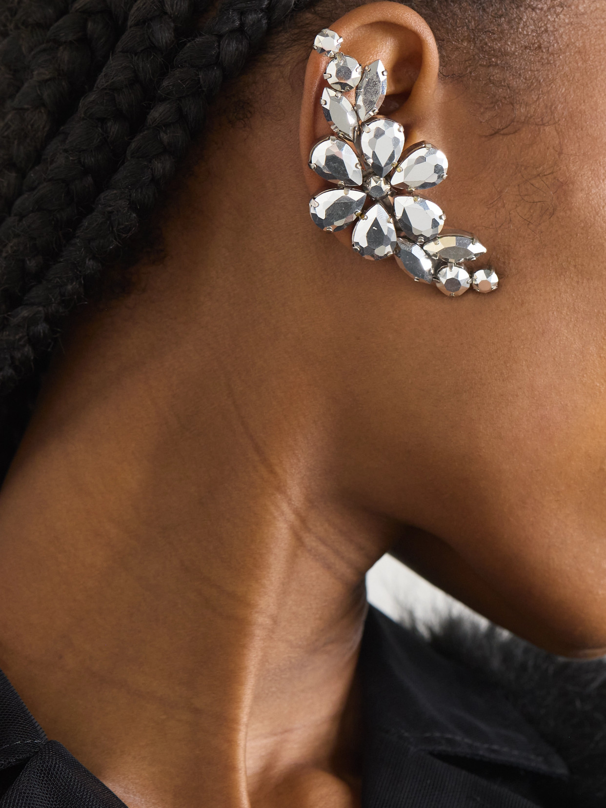Simone Rocha Silver-tone Crystal Earrings In Silver