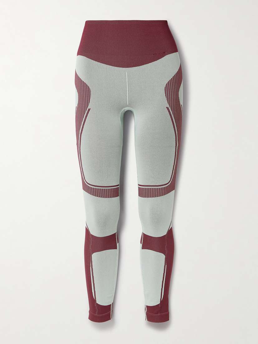 adidas by Stella McCartney Truenature Ribbed Stretch Recycled Jacquard-knit Leggings