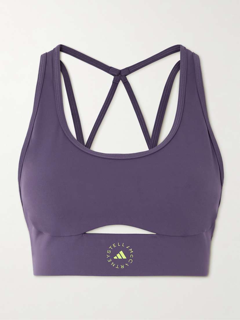 adidas by Stella McCartney Truestrength Printed Stretch Recycled Sports Bra