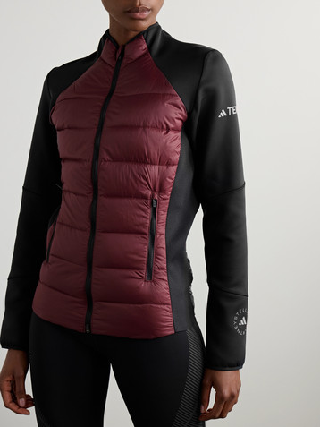 adidas by Stella McCartney + TERREX TrueNature quilted recycled-shell and tech-jersey jacket