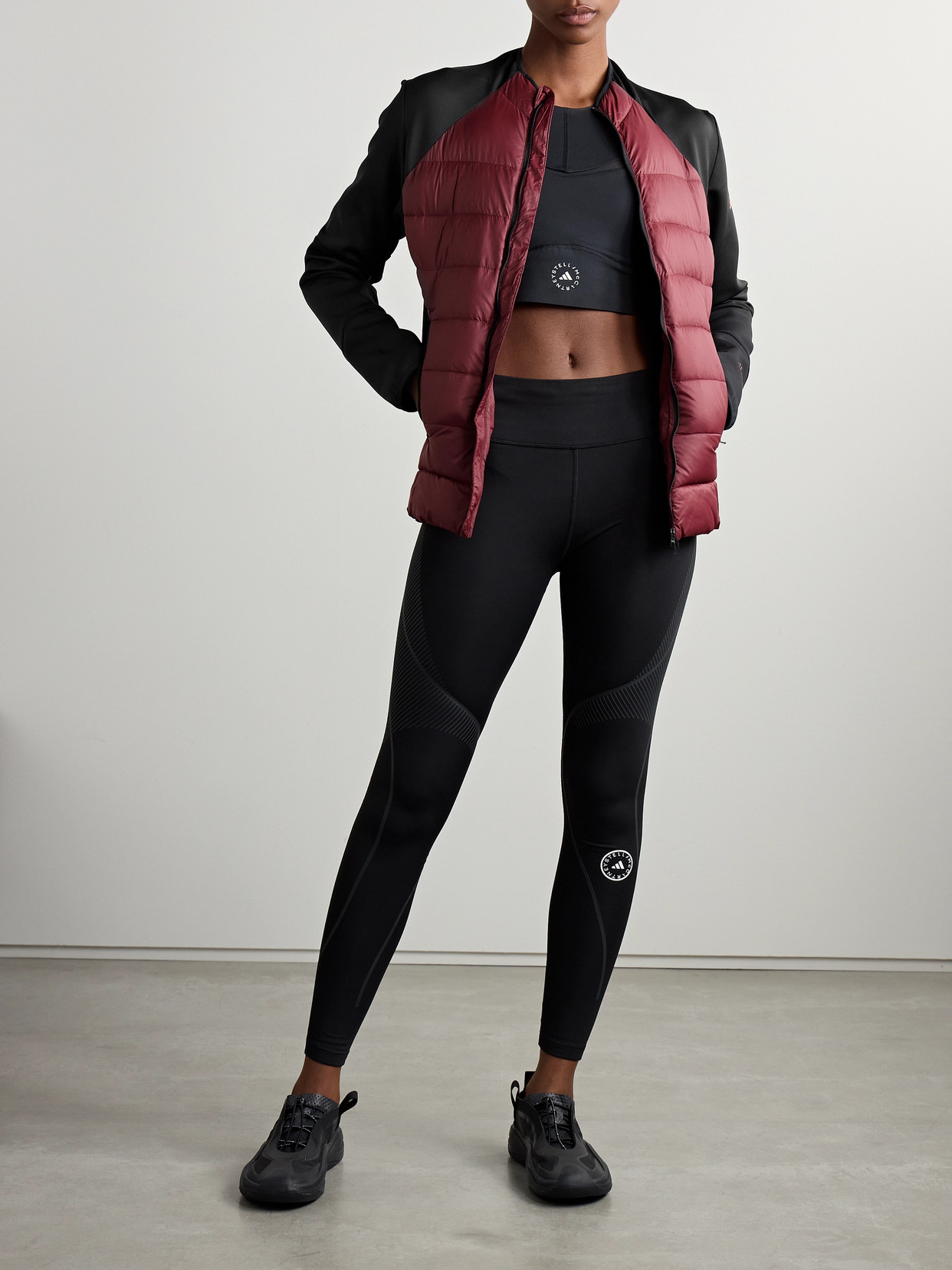 Adidas By Stella Mccartney Tn ml Jacket In Burgundy