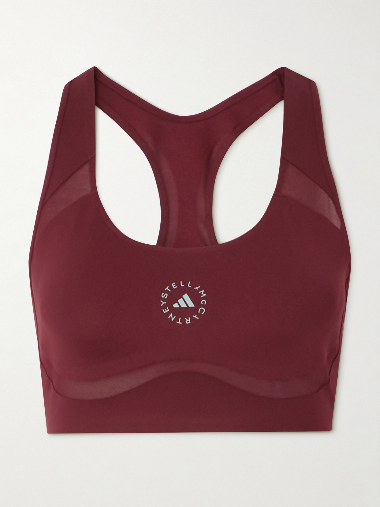 Adidas By Stella Mccartney Truepurpose Training Support Bra In Burgundy