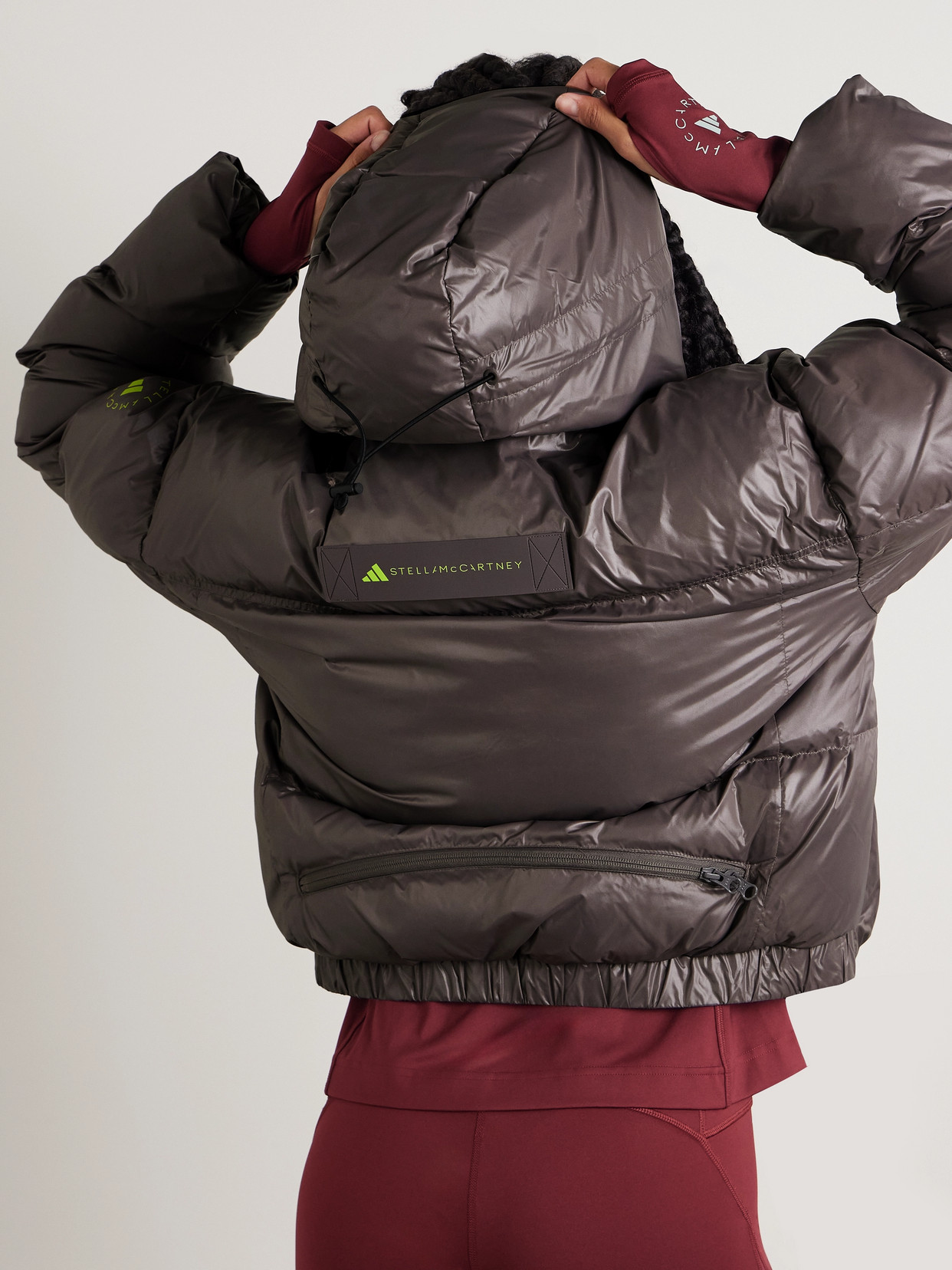 ADIDAS BY STELLA MCCARTNEY TRUENATURE HOODED QUILTED PADDED RECYCLED-SHELL JACKET