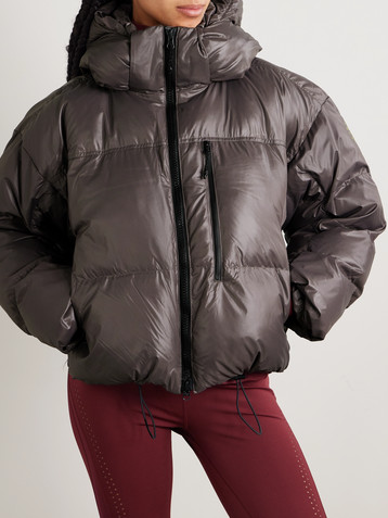 adidas by Stella McCartney TrueNature hooded quilted padded recycled-shell jacket