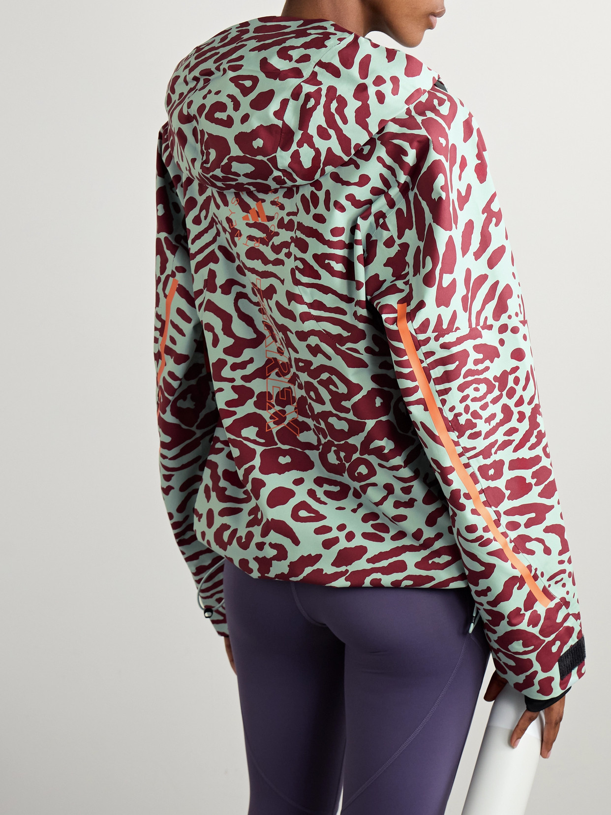 Adidas By Stella Mccartney Tn 2l Jacket In Animal Print
