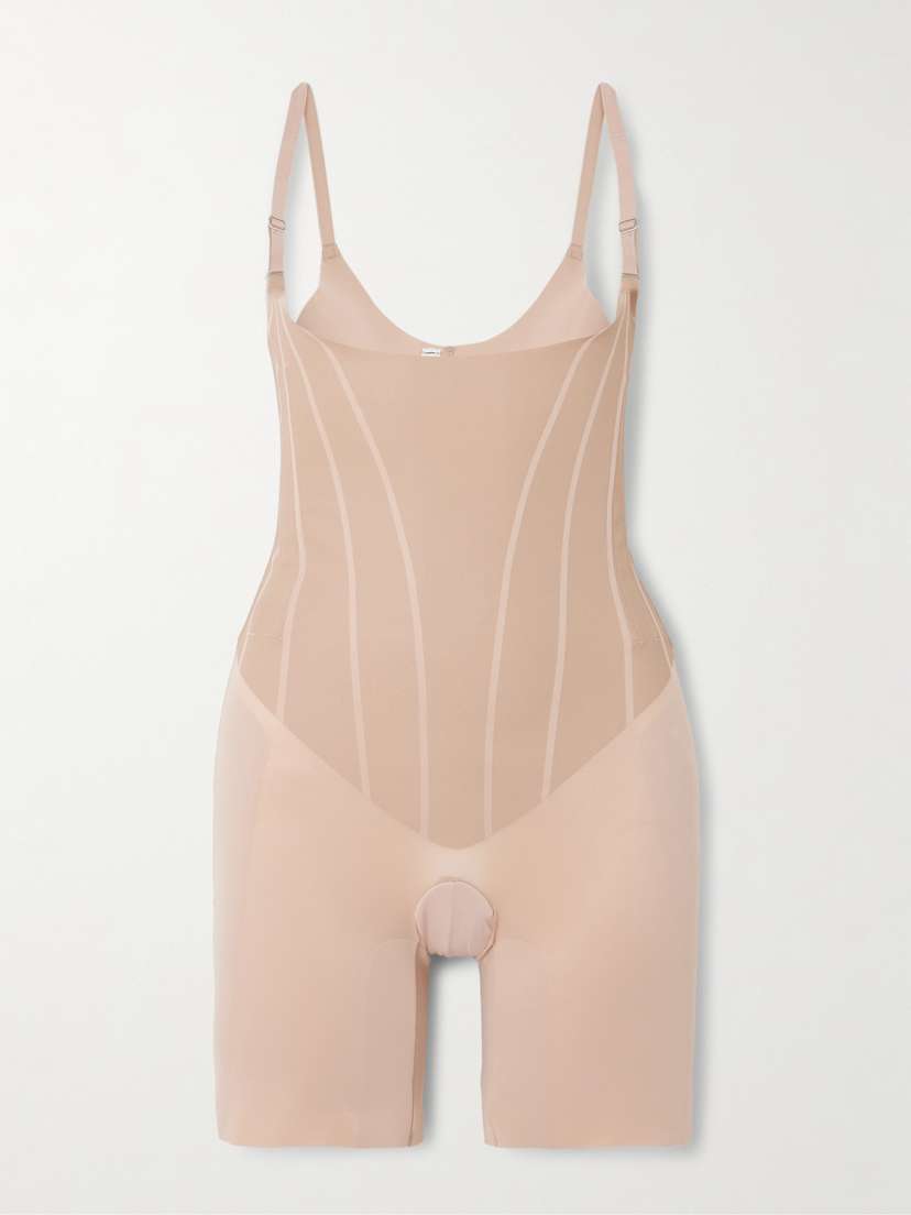 Spanx supersculpt™ Totalcontour Open-bust Mid-thigh Bodysuit