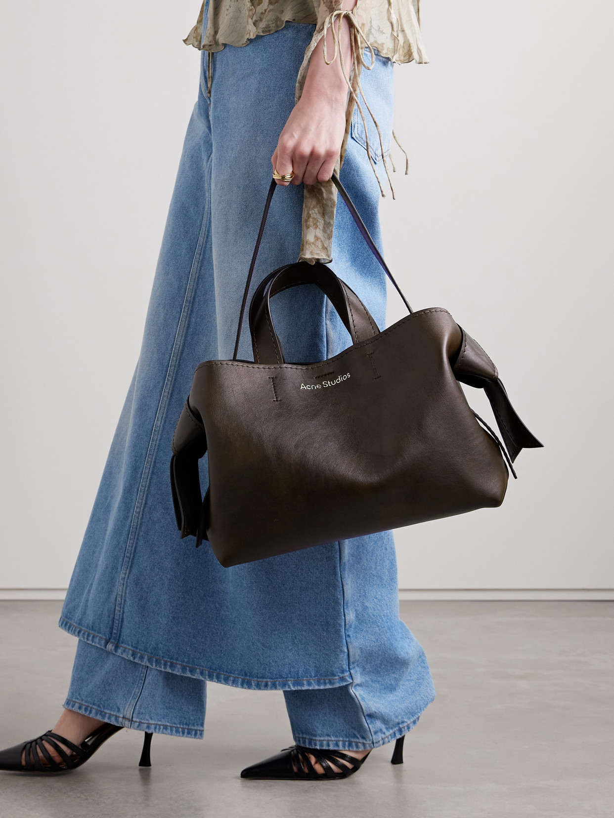Acne Studios Musubi Mini Bag In Brown