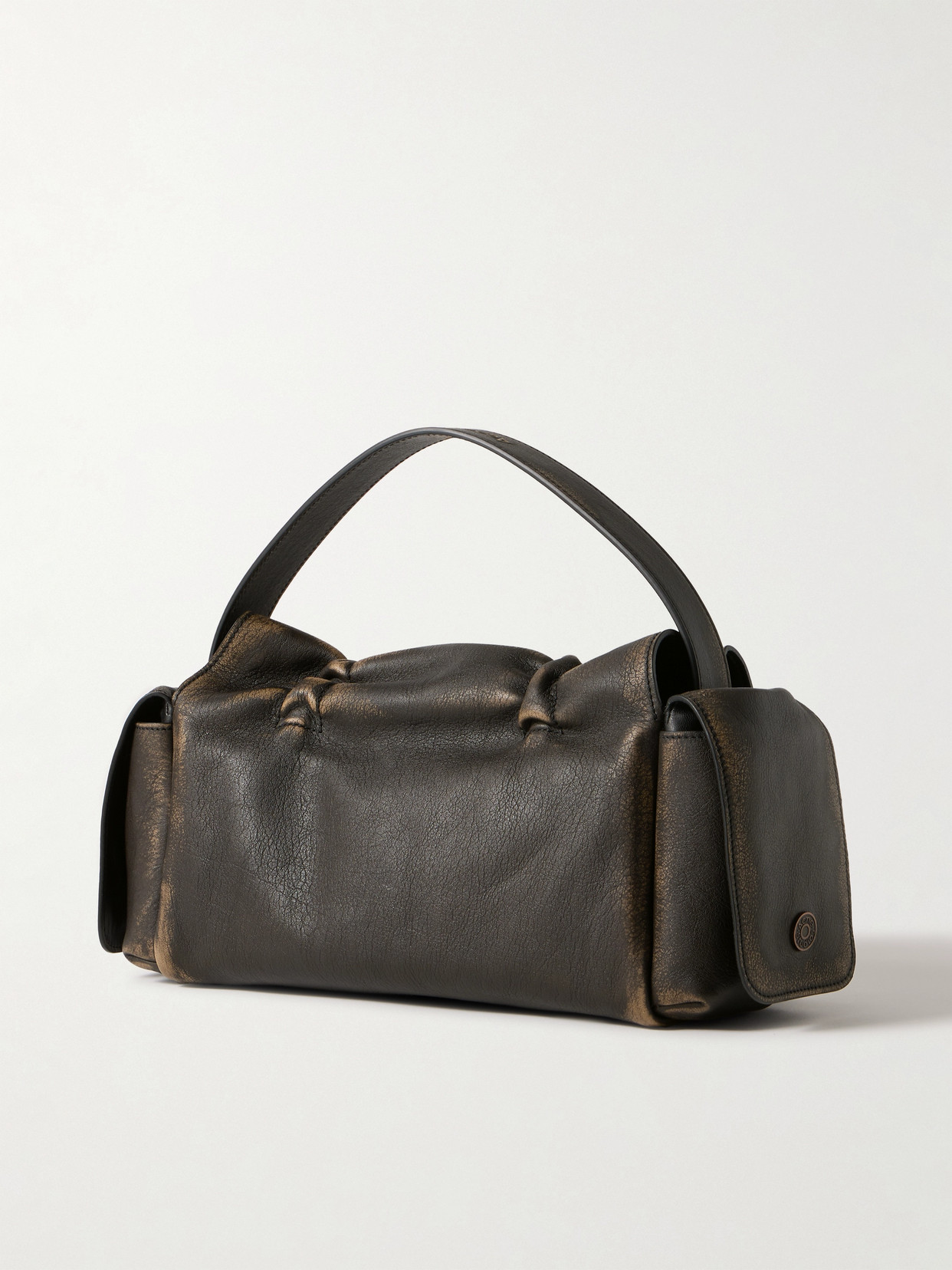 Acne Studios Multipocket Logo-embossed Shoulder Bag In Brown