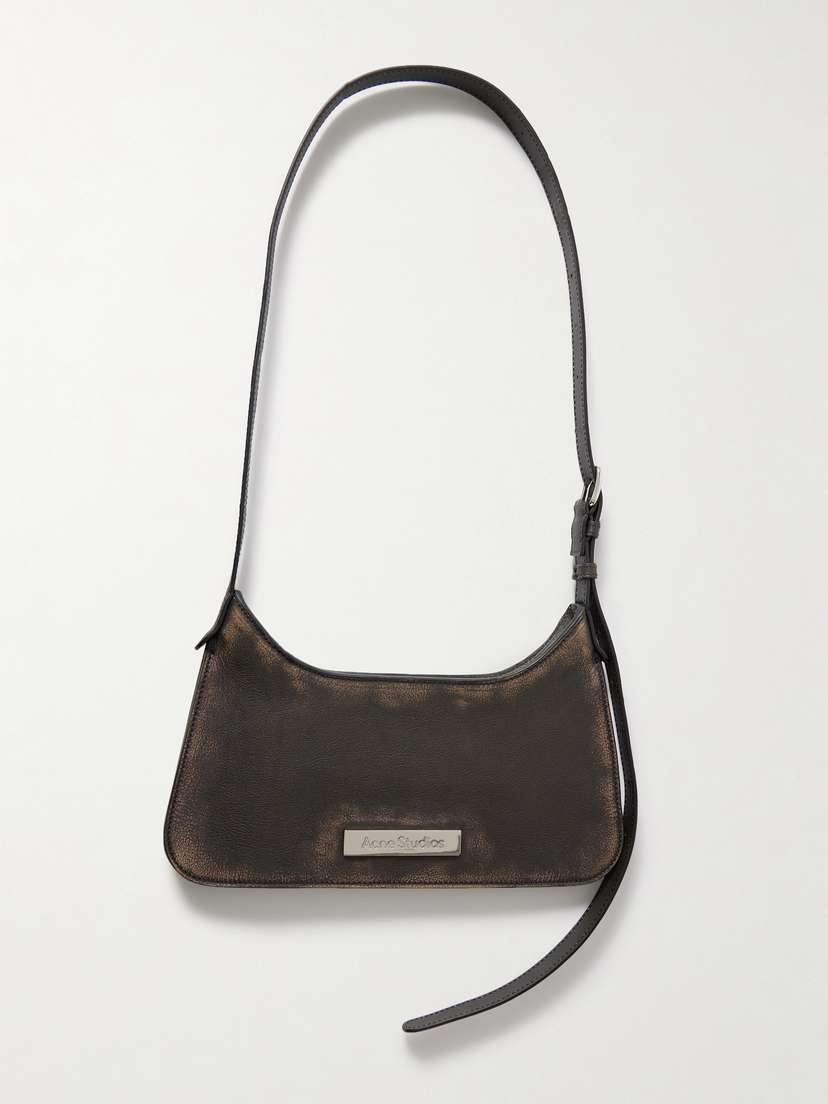 Acne Studios Platt Mini Embellished Textured-leather Shoulder Bag
