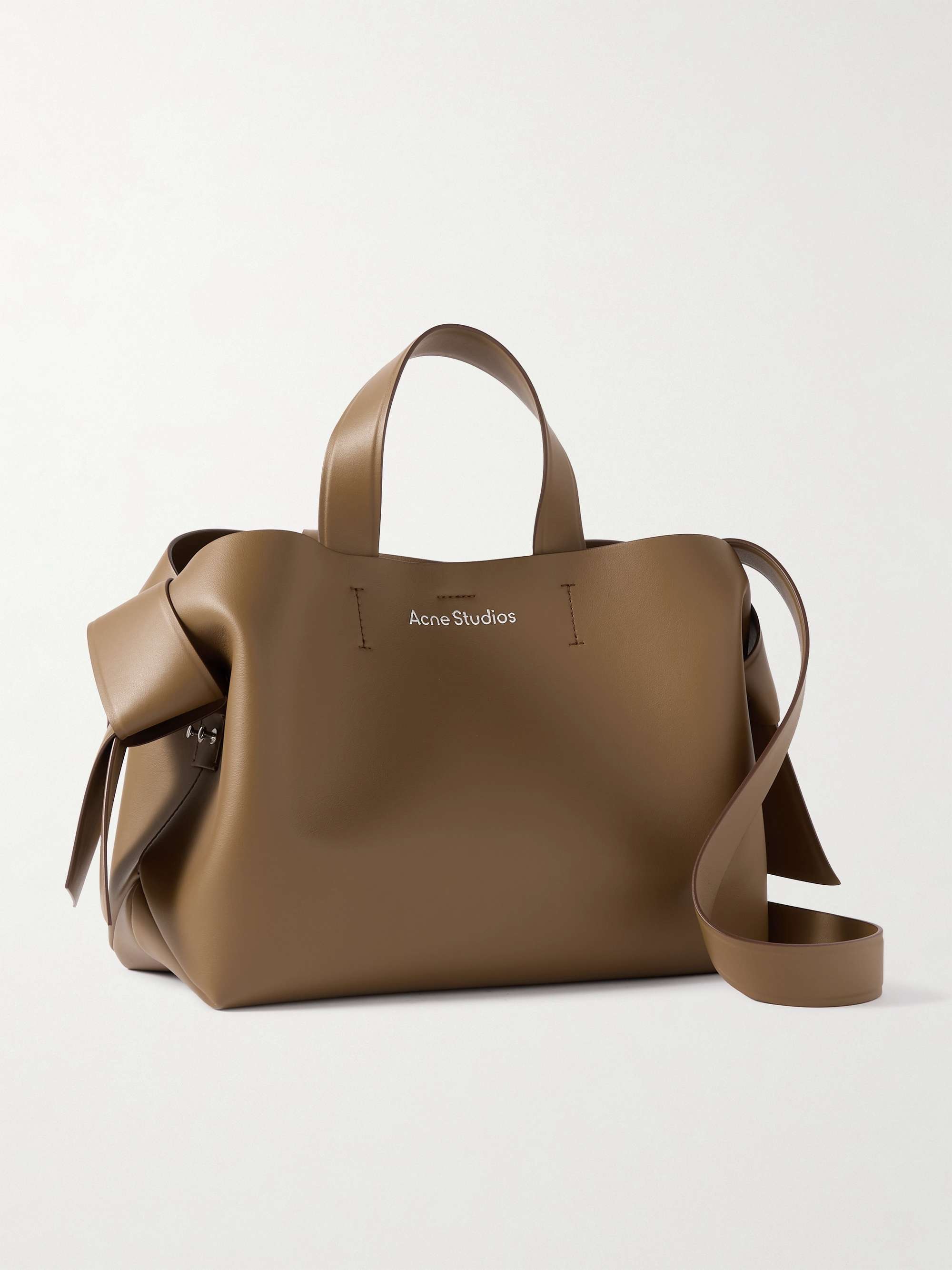 ACNE STUDIOS Musubi レザー ミディショルダーバッグ ノット付き