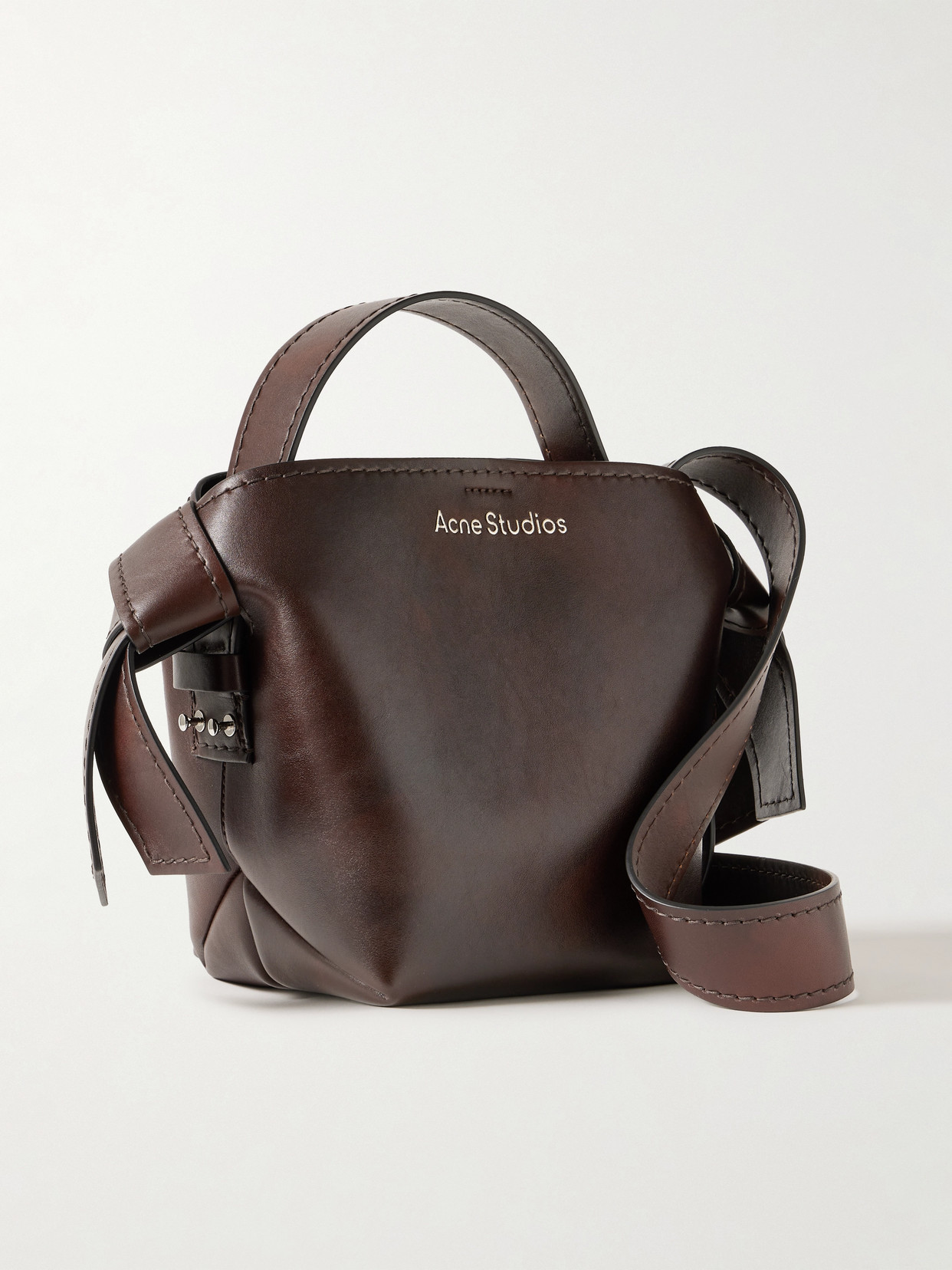 ACNE STUDIOS MUSUBI MINI KNOTTED LEATHER TOTE