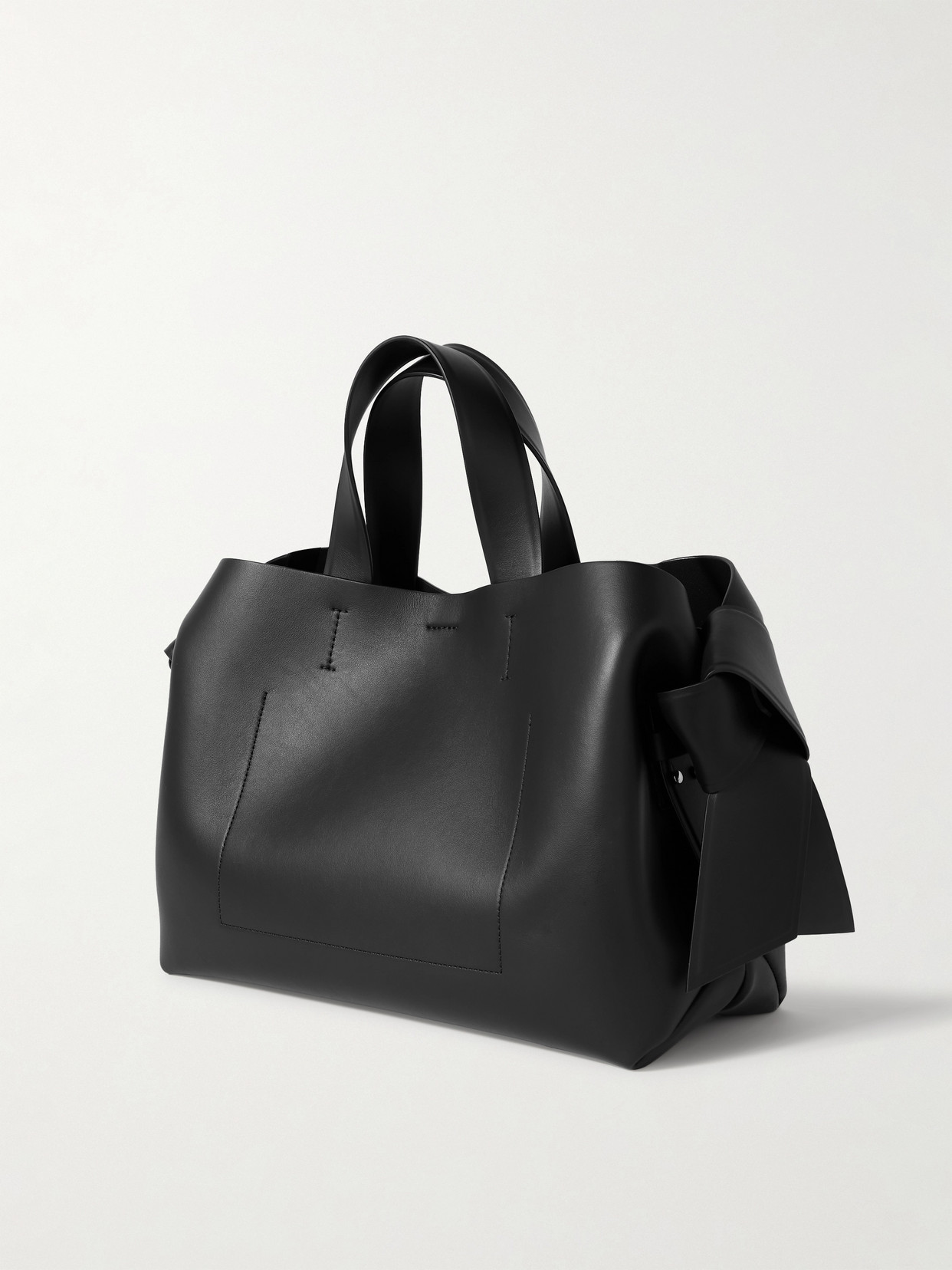Acne Studios Textured Grained Leather Shoulder Bag In Purple