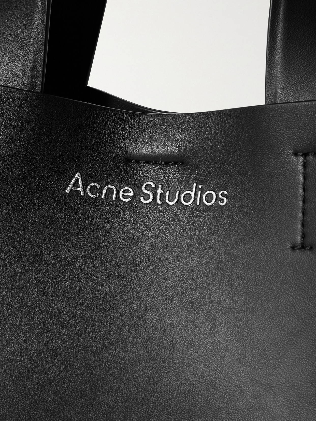 Acne Studios Textured Grained Leather Shoulder Bag In Purple