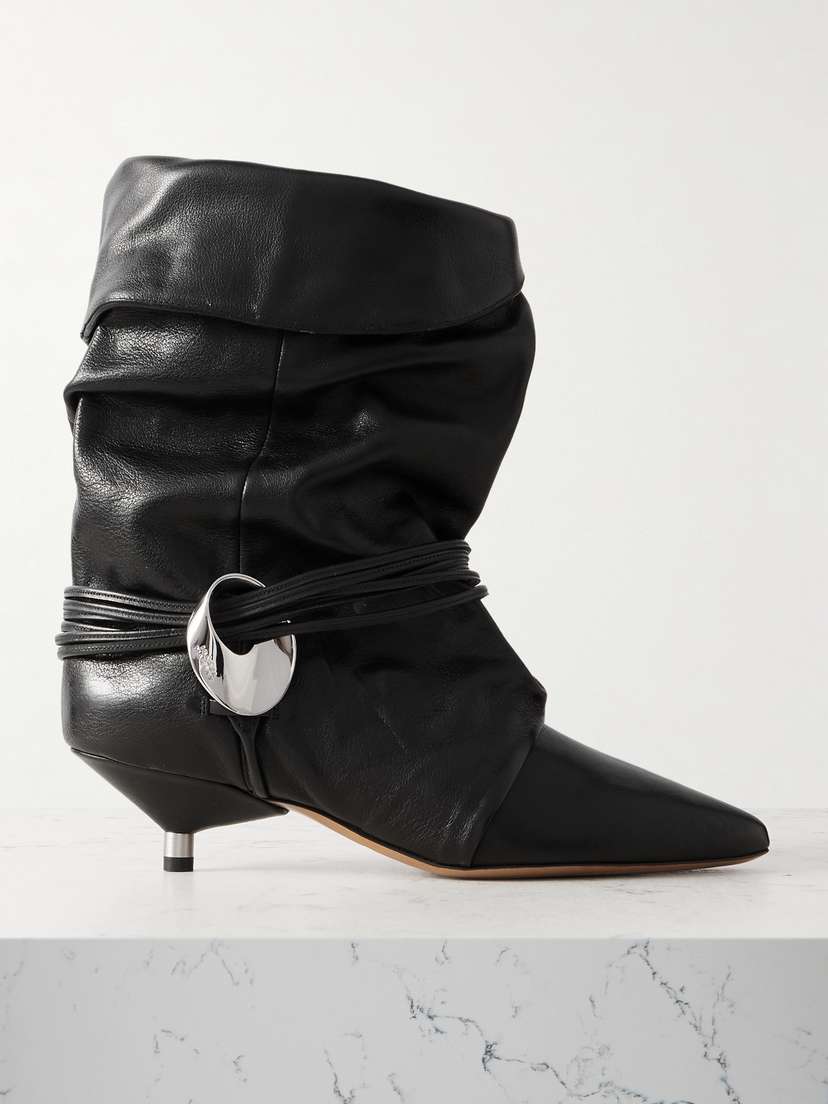 Isabel Marant Embellished Leather Ankle Boots