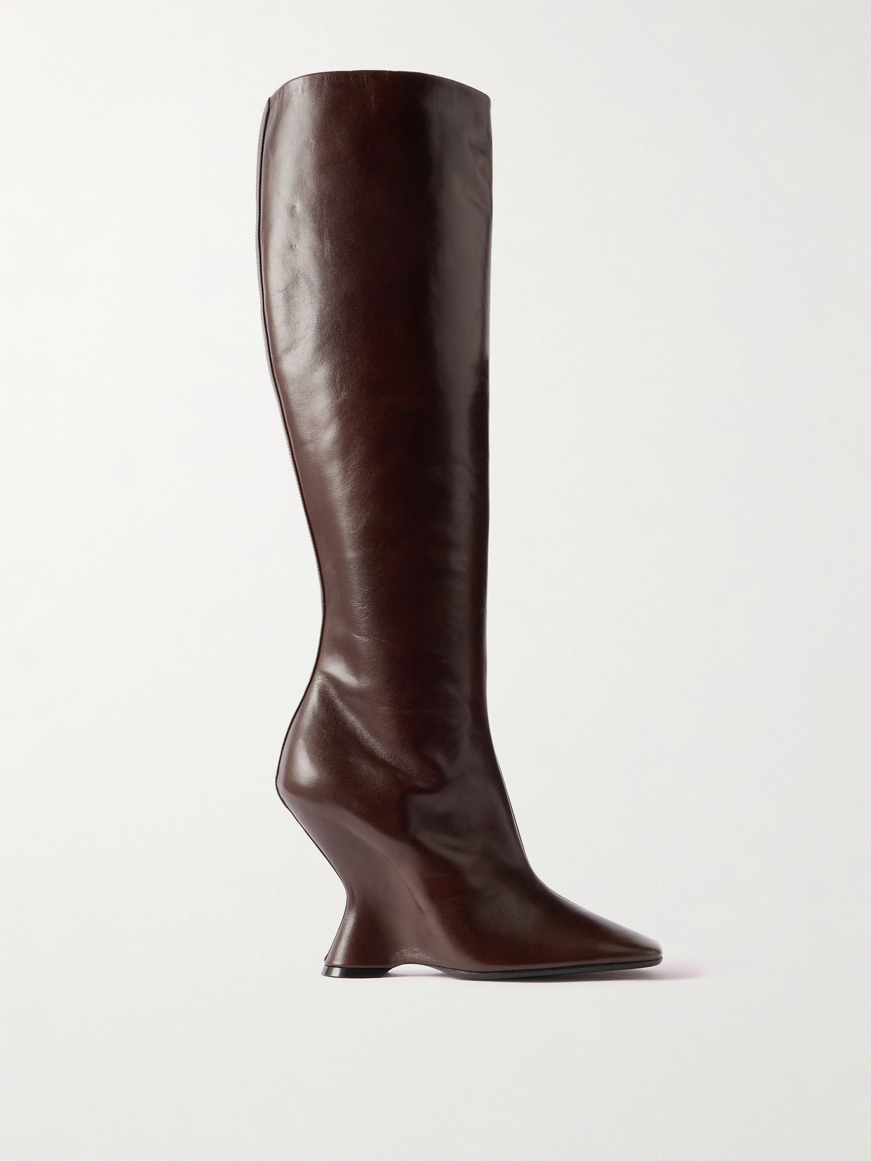 Dries Van Noten - Leather Knee Boots - Brown
