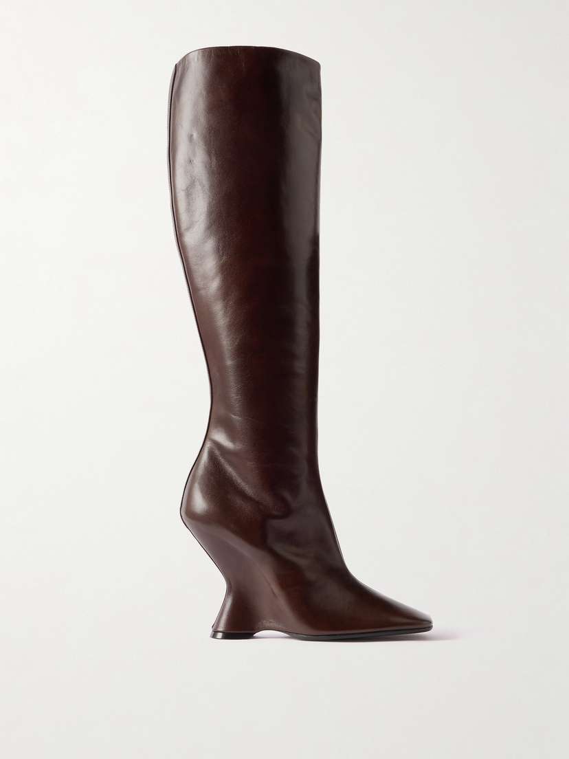 Dries Van Noten Leather Knee Boots