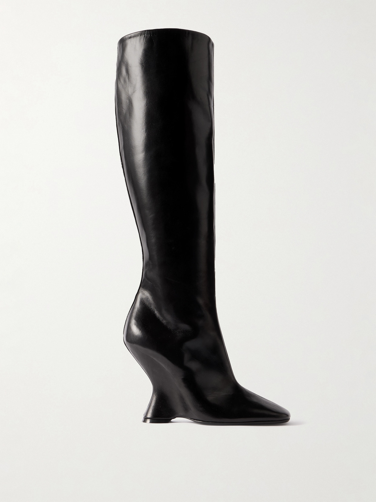 DRIES VAN NOTEN LEATHER KNEE BOOTS