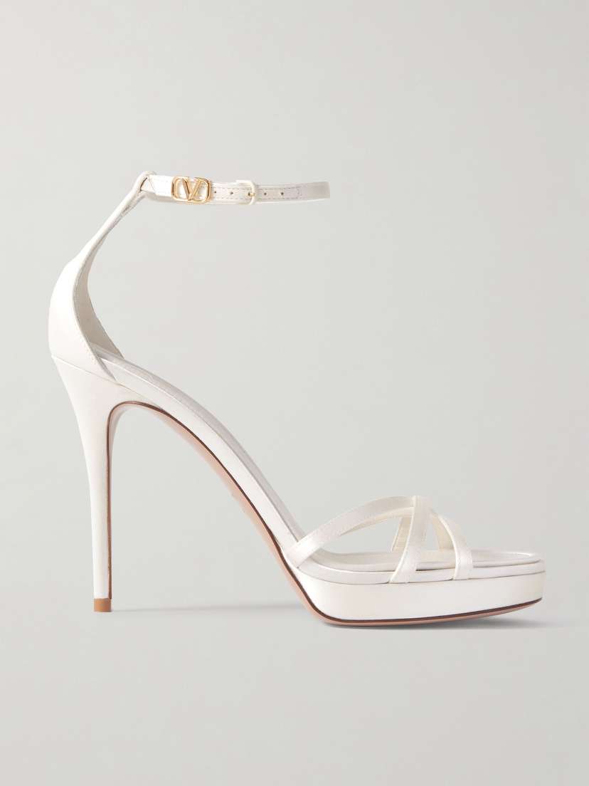 Valentino Garavani Eveninglam 100 Satin Platform Sandals
