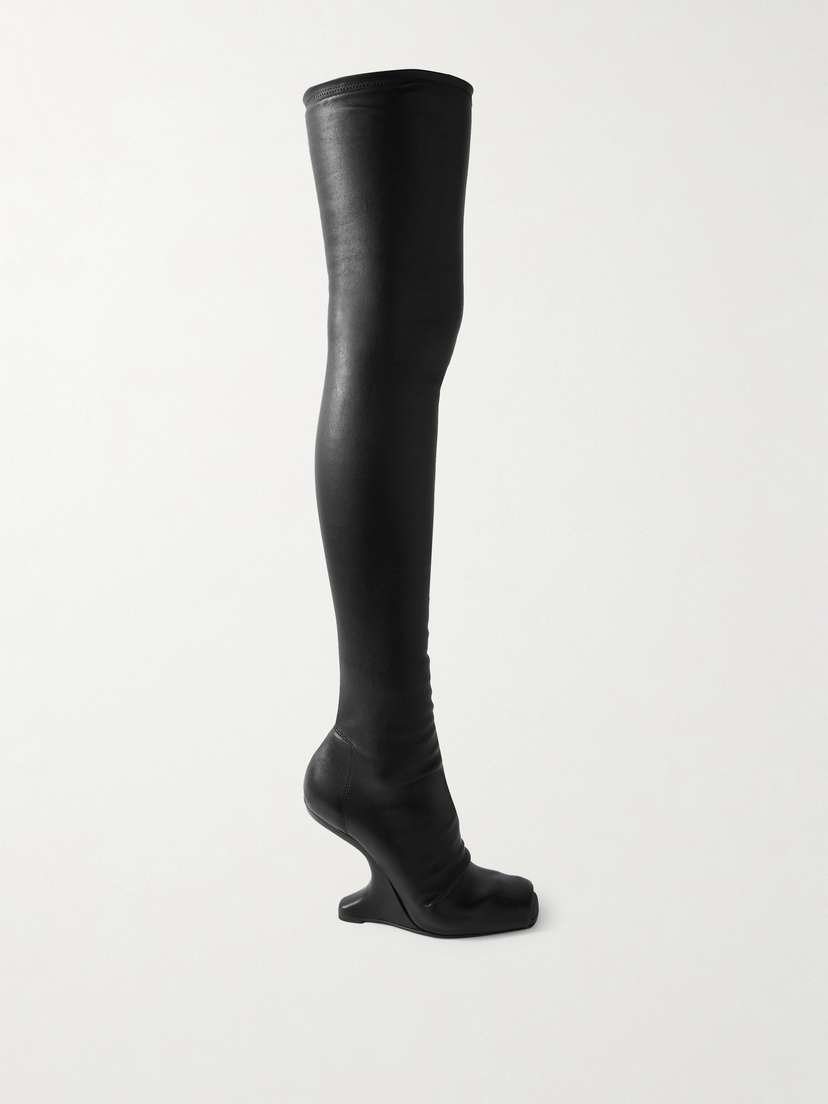 Rick Owens Cantilever Leather Over-the-knee Boots