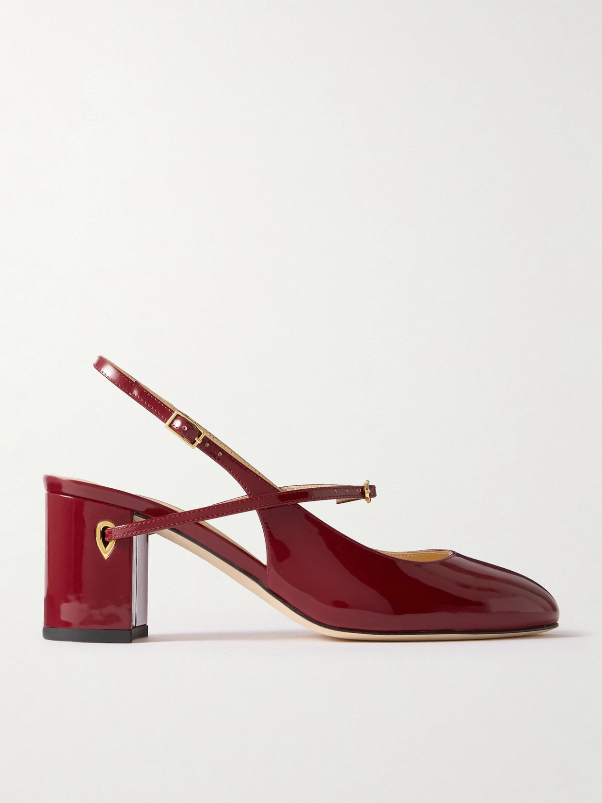 Jennifer Chamandi - Mattia 65 Patent-leather Slingback Pumps - Red
