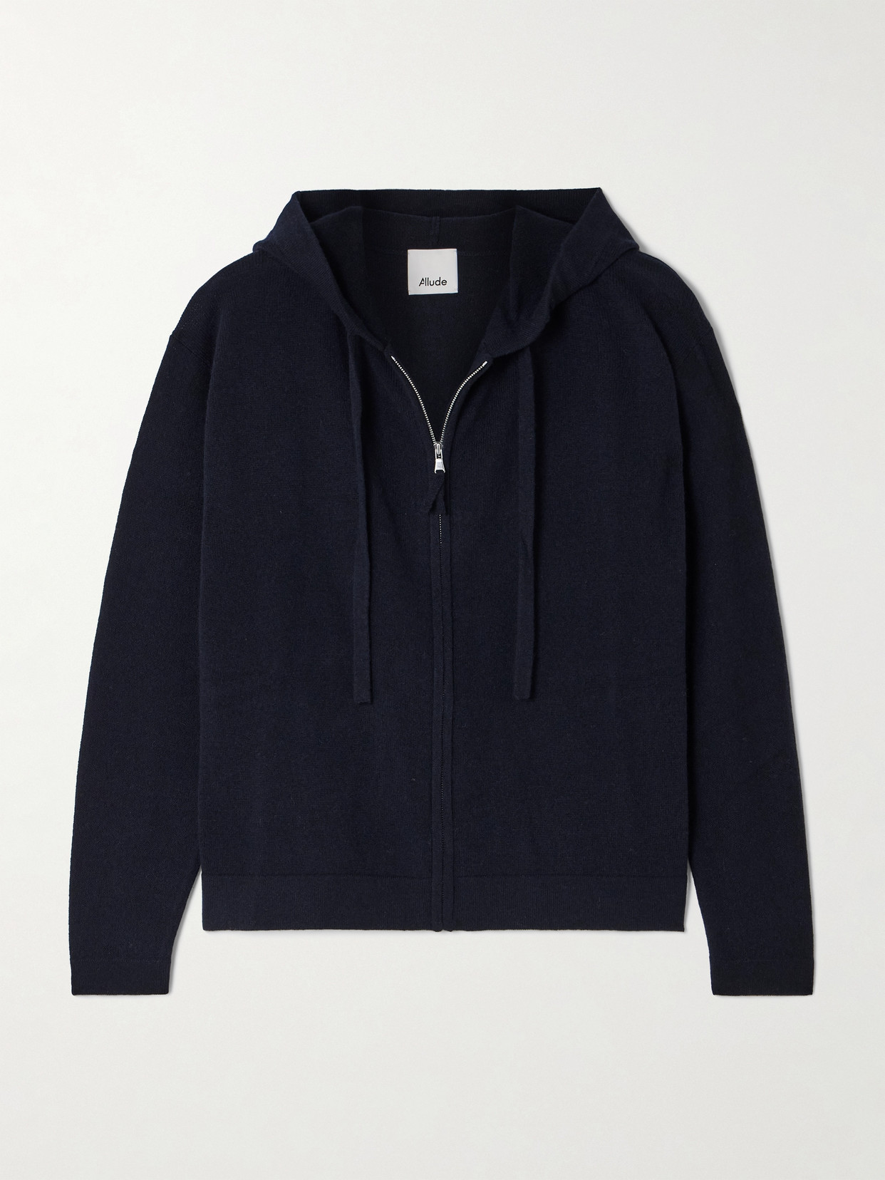 Allude Wool And Cashmere-blend Hoodie In Blue