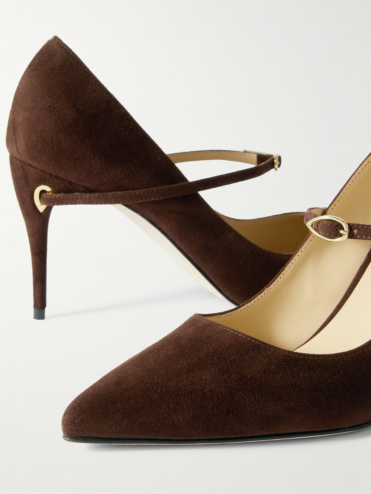 Jennifer Chamandi Lorenzo 85 Suede Pumps In Brown