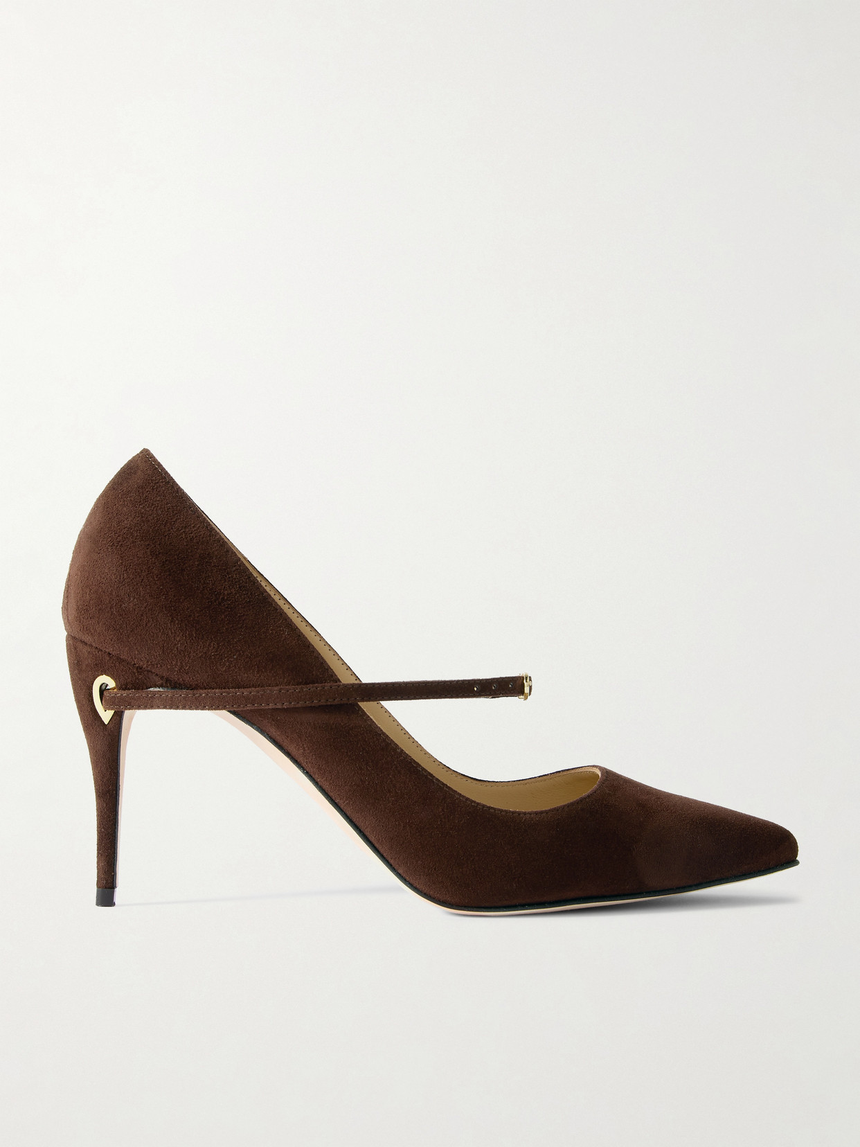 Jennifer Chamandi Lorenzo 85 Suede Pumps In Brown