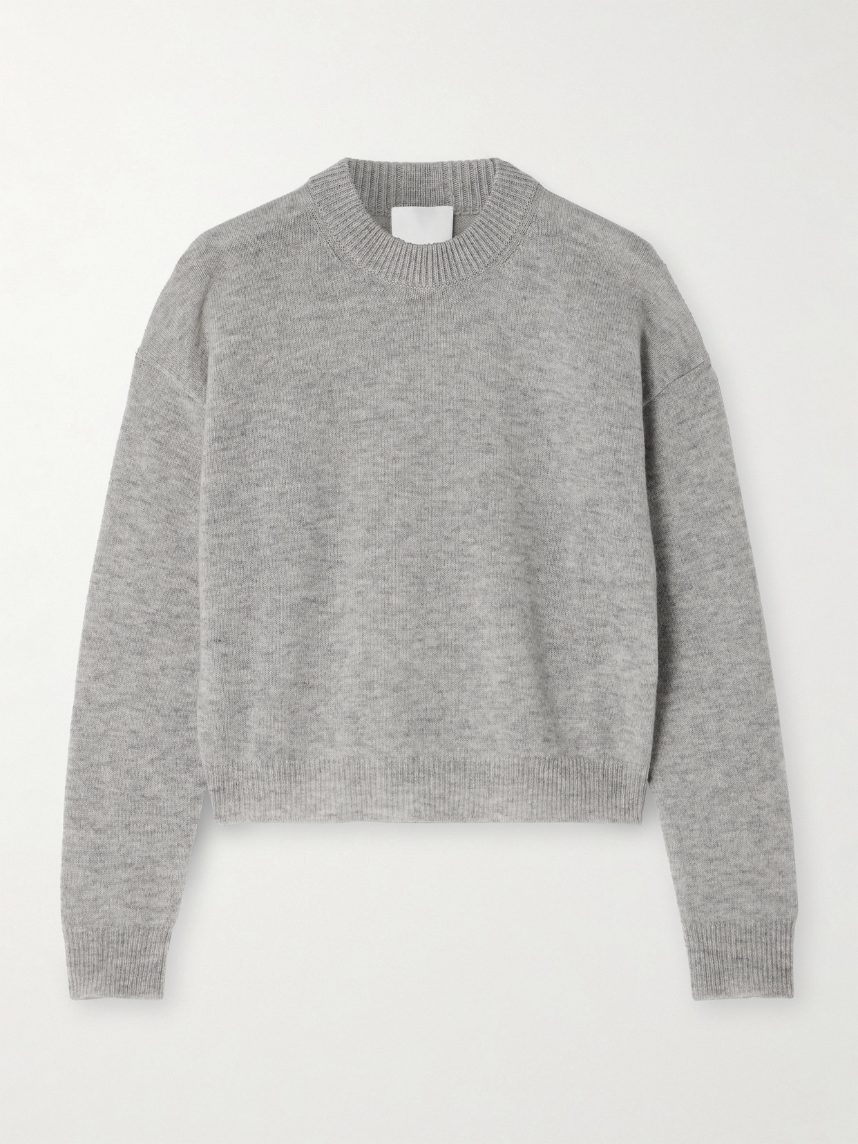 Allude Wool And Cashmere-blend Sweater In Gray