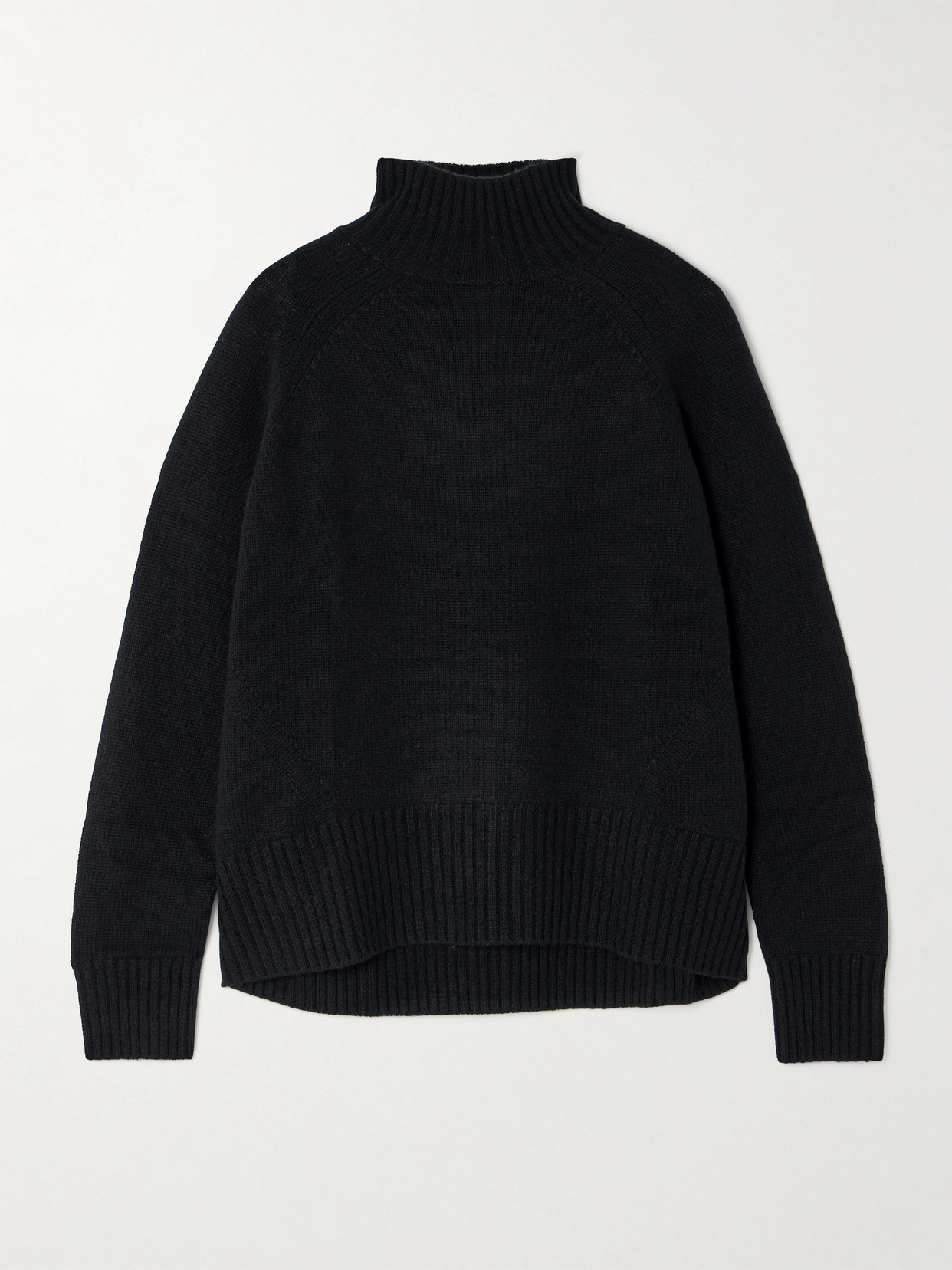 Allude Wool And Cashmere-blend Sweater In Black