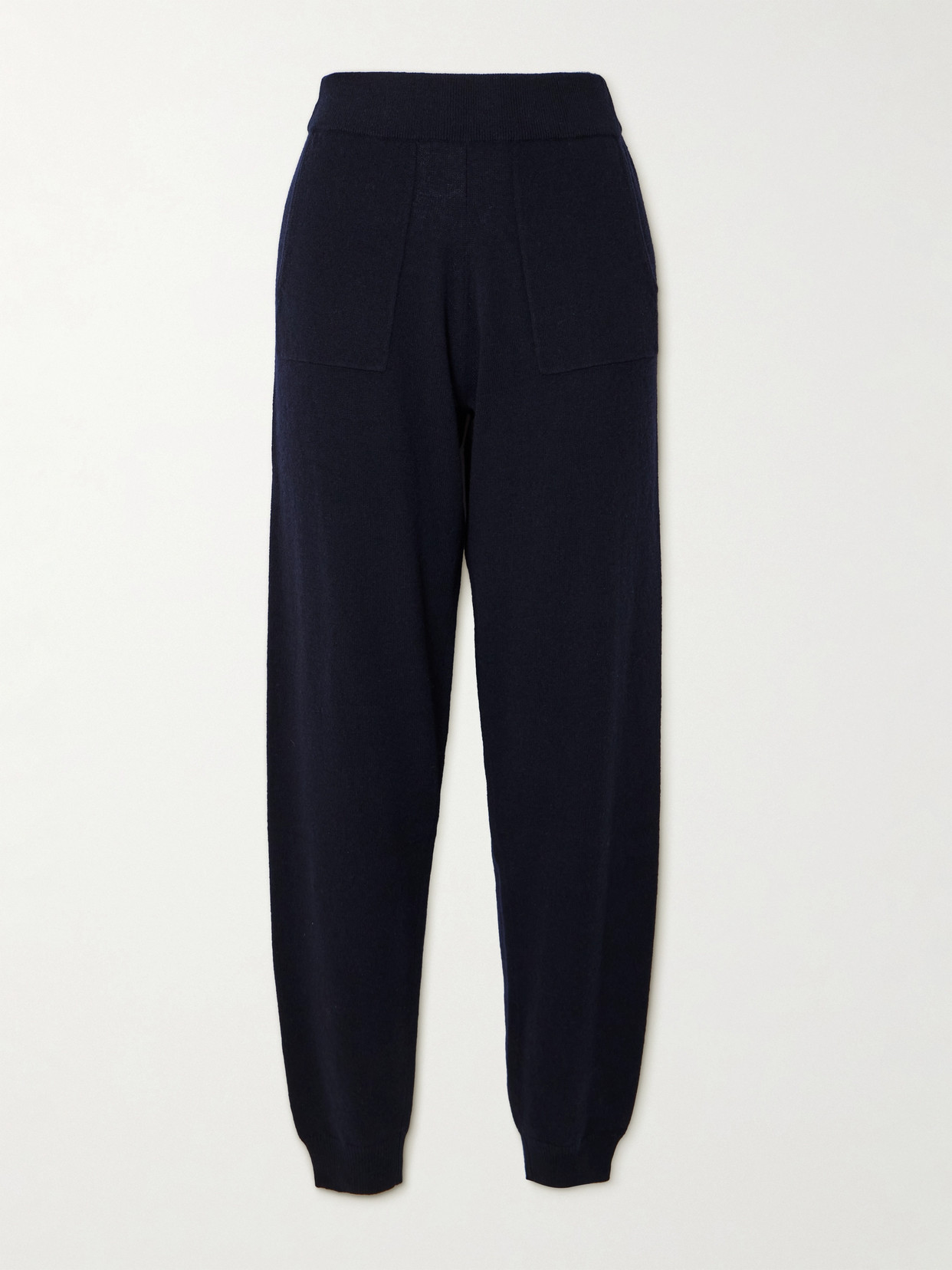 Allude Wool And Cashmere-blend Tapered Track Pants In Blue