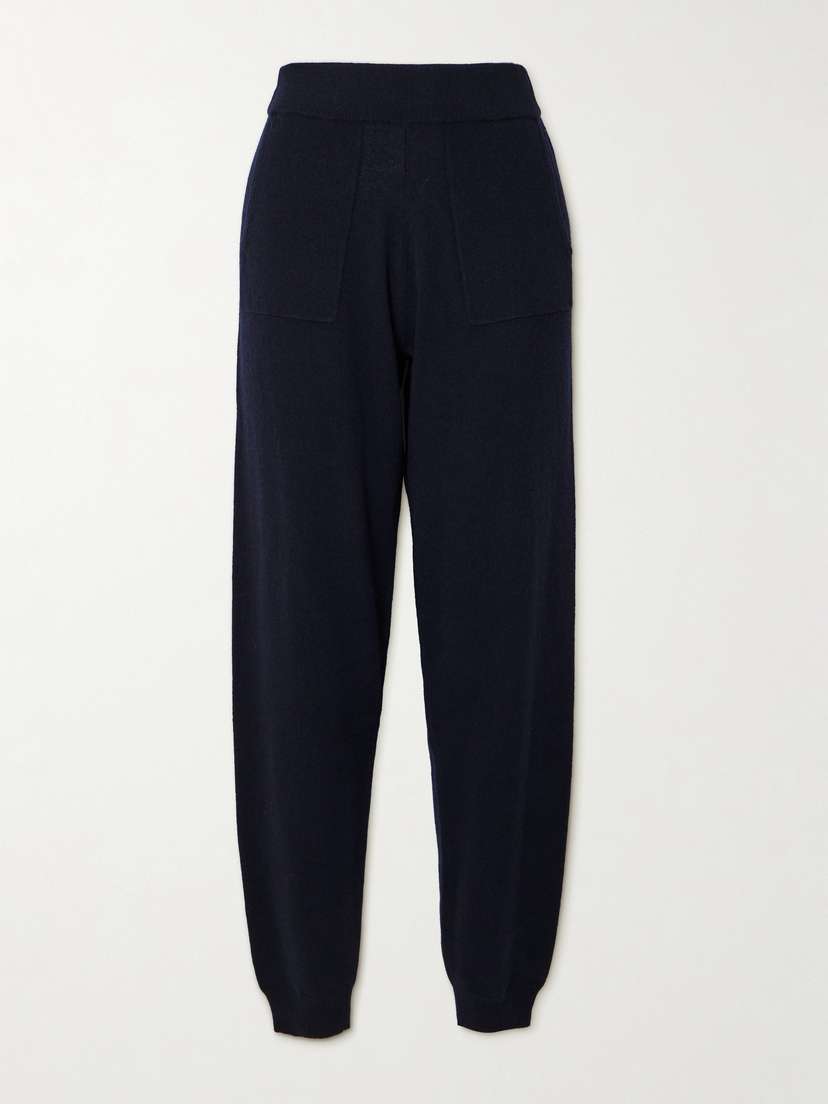 Allude Wool And Cashmere-blend Tapered Track Pants