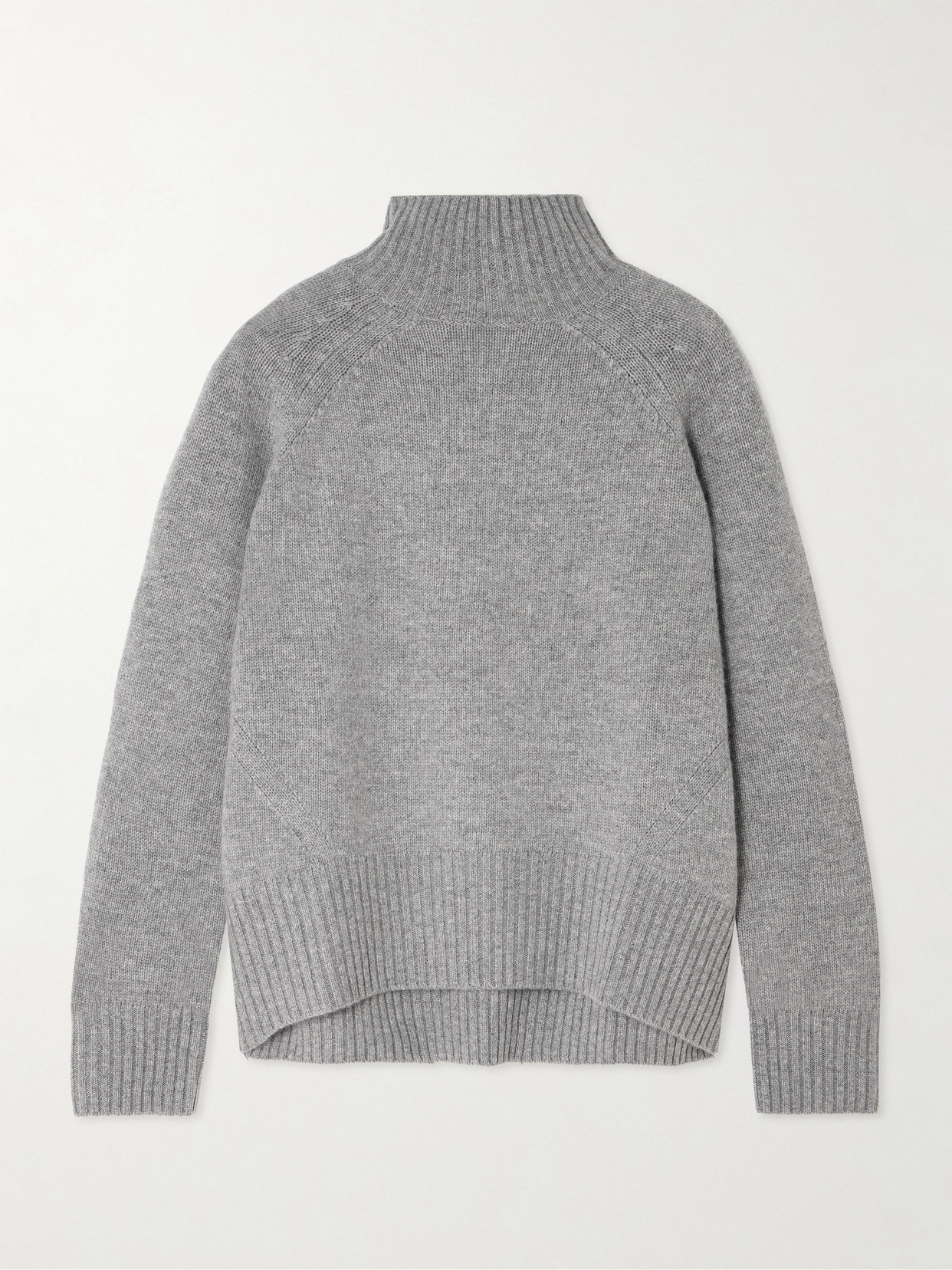 Allude Ribbed Cashmere Sweater In Gray