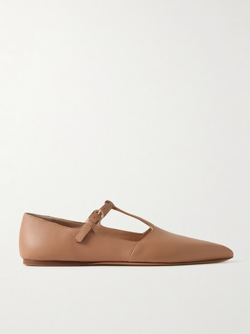 Gabriela Hearst Lola Ballerina leather Mary Jane point-toe flats
