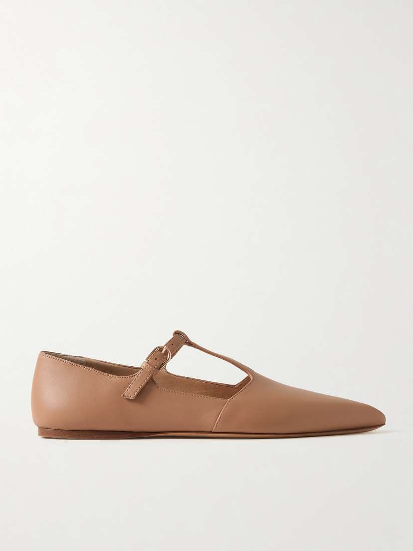 Gabriela Hearst Lola Ballerina Leather Mary Jane Point-toe Flats