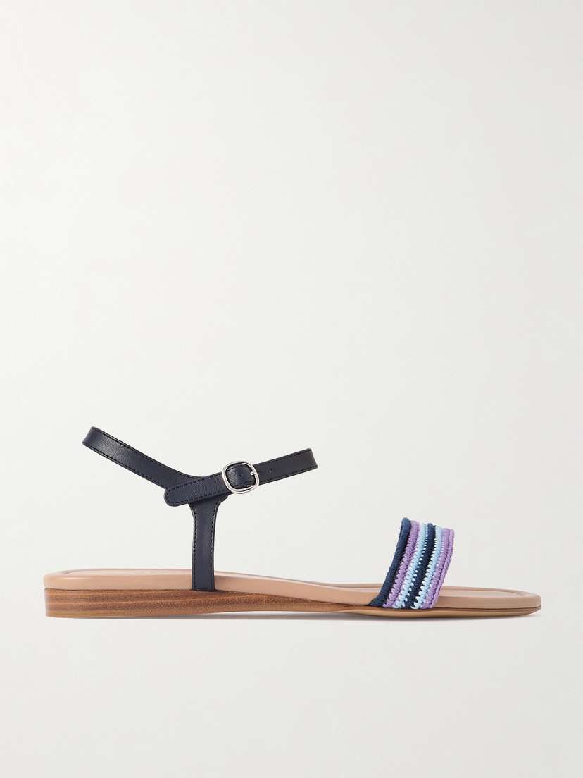 Gabriela Hearst Alexi Crocheted And Leather Sandals