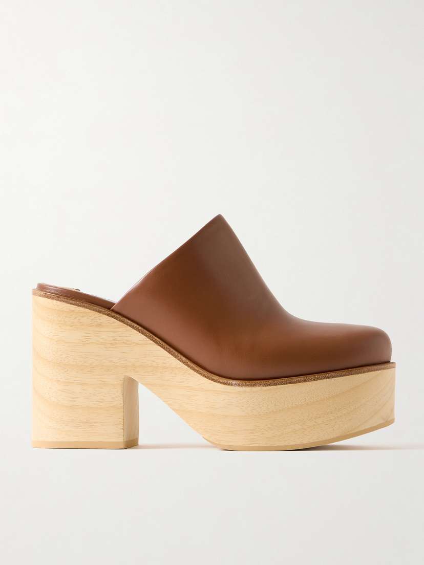 Gabriela Hearst Blake Leather Platform Clogs
