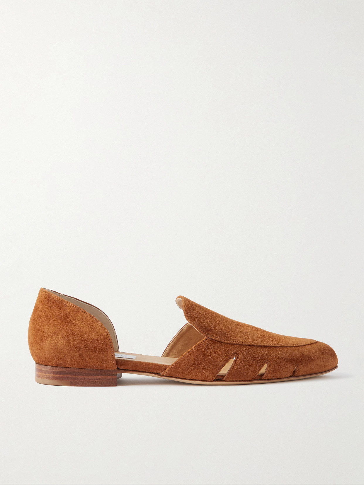 Gabriela Hearst Rory Suede Ballerina Loafers In Brown