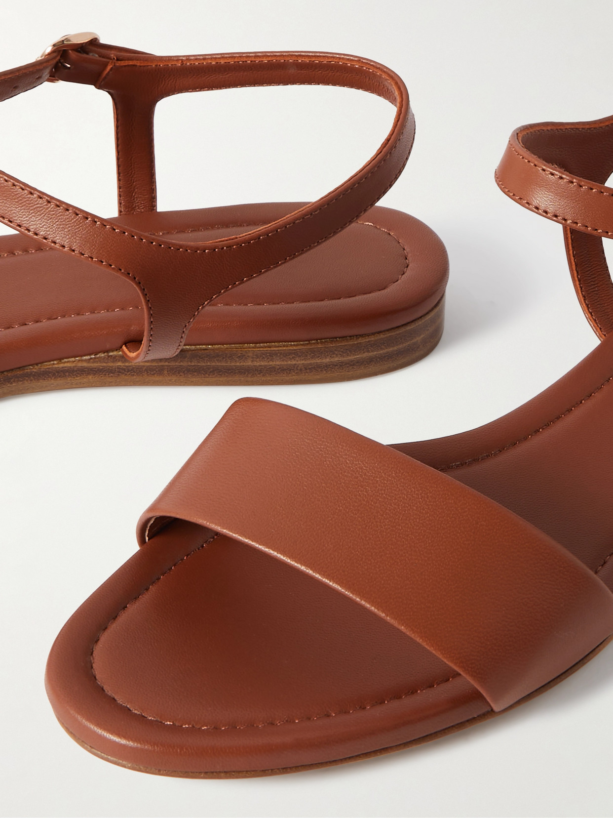 Gabriela Hearst Alexi Leather Sandals In Brown