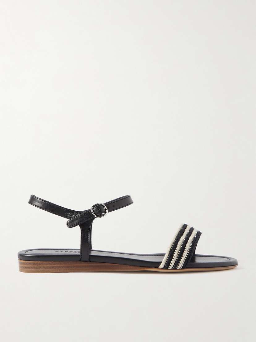 Gabriela Hearst Alexi Crocheted And Leather Sandals