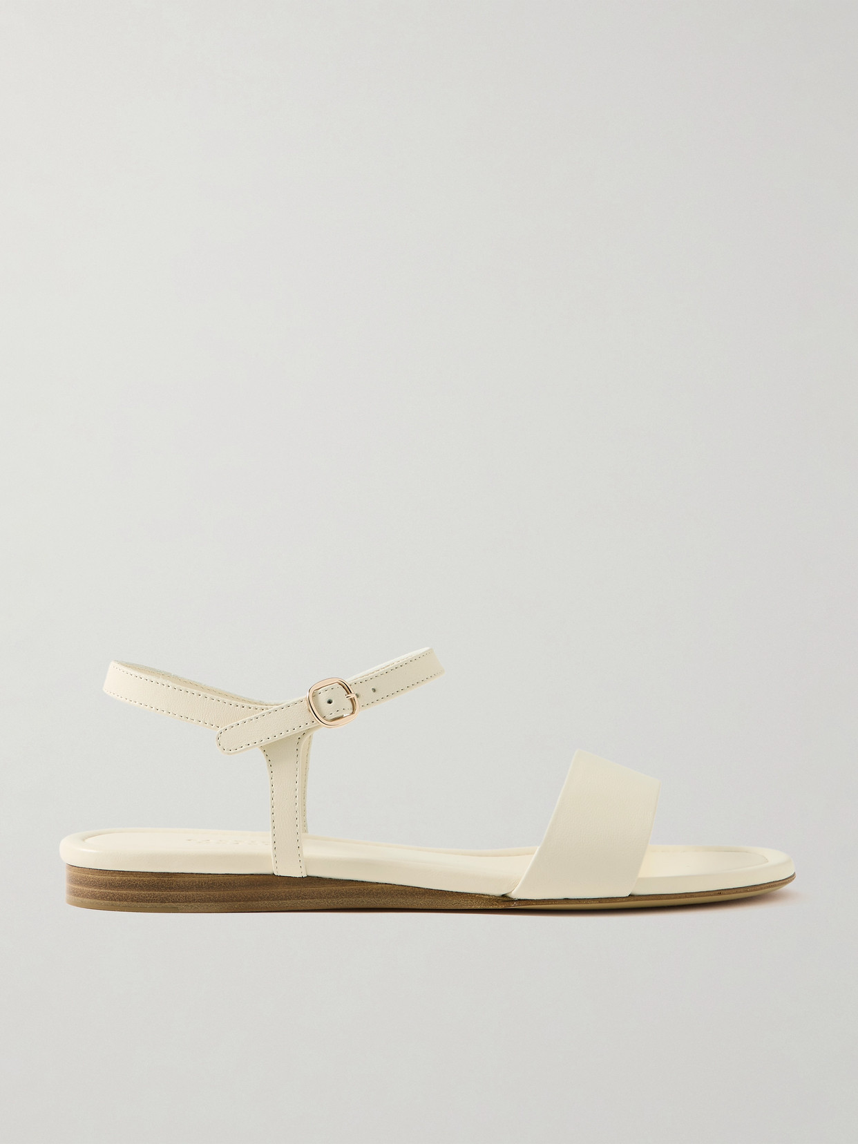 Gabriela Hearst Alexi Leather Sandals In Cream