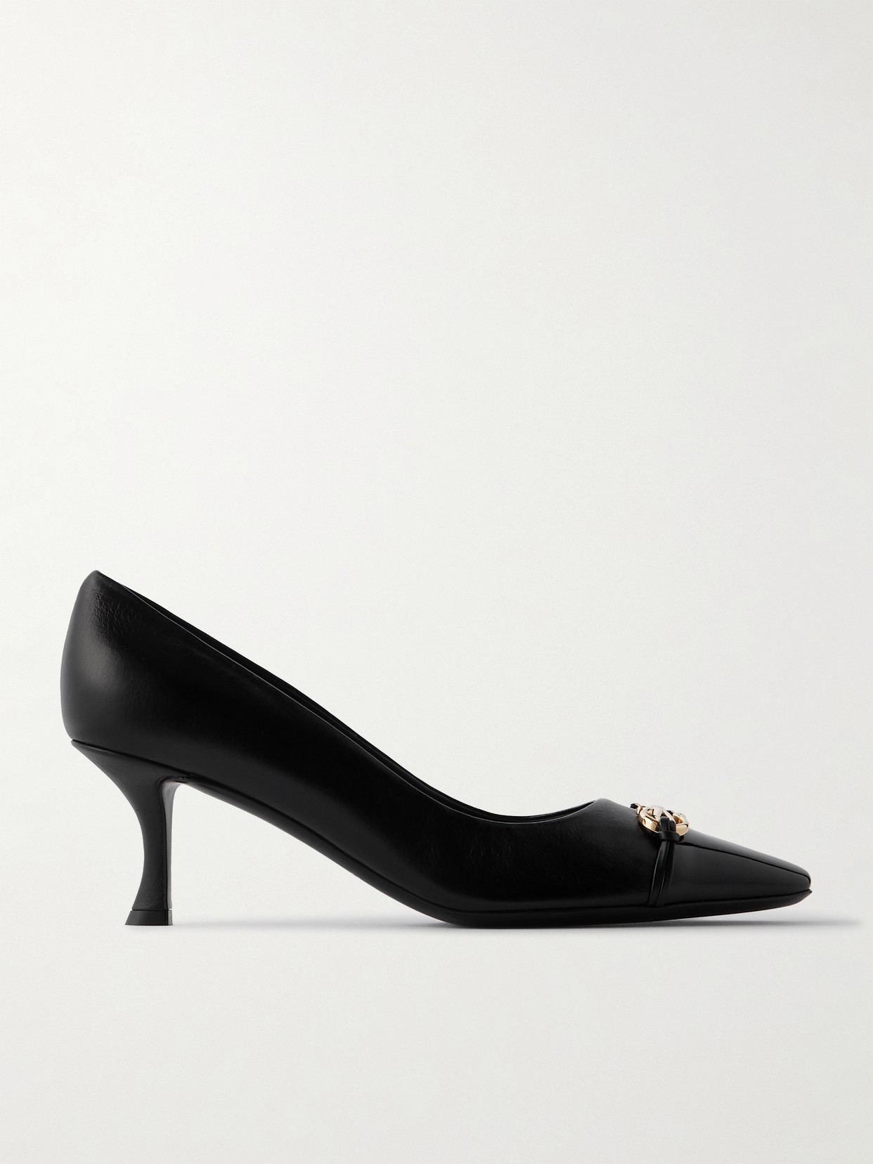 Ferragamo - Bria Embellished Leather Pumps - Black